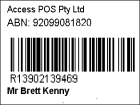 Retail Manager POS Software - Customer Loyalty Label